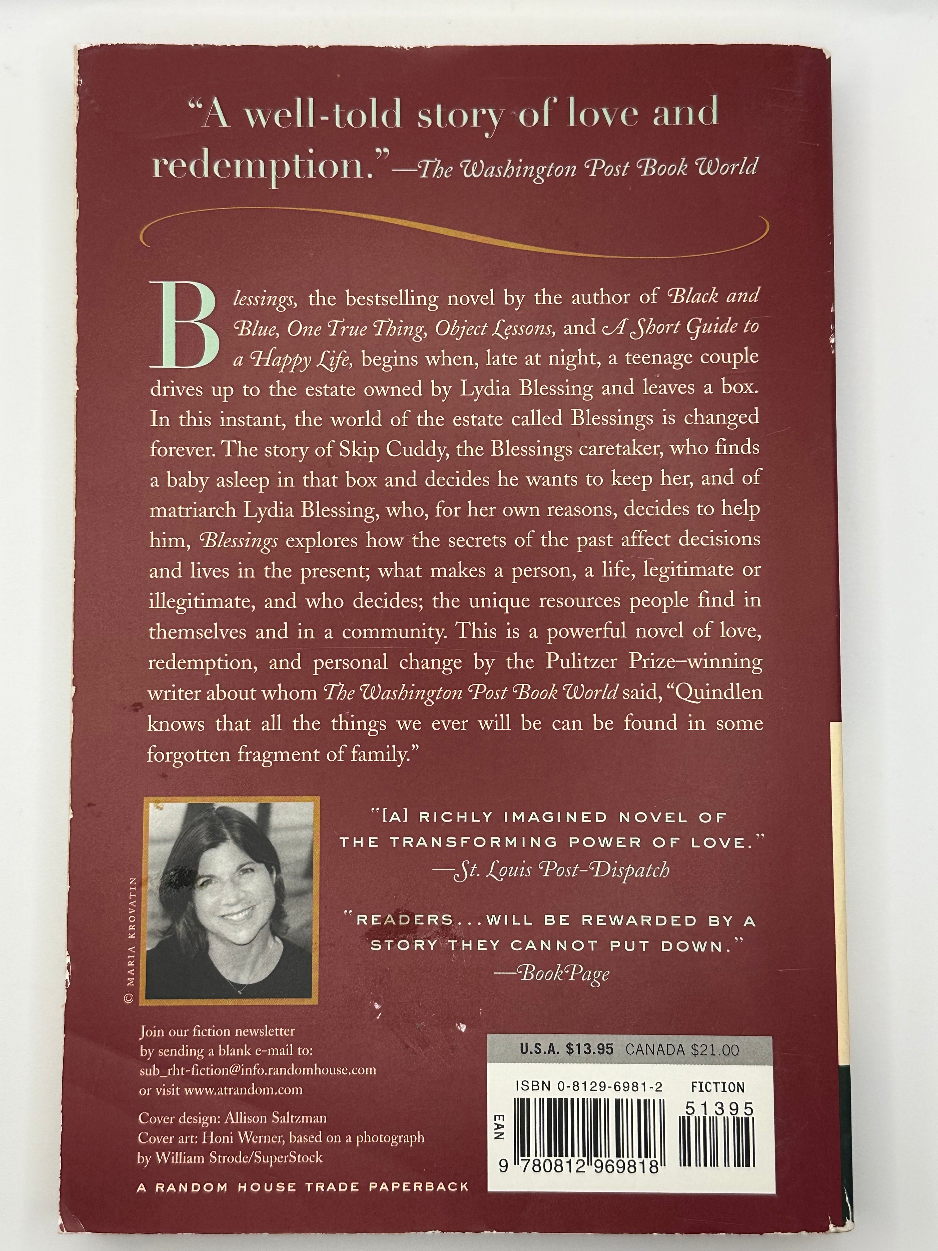Blessings | Anna Quindlen