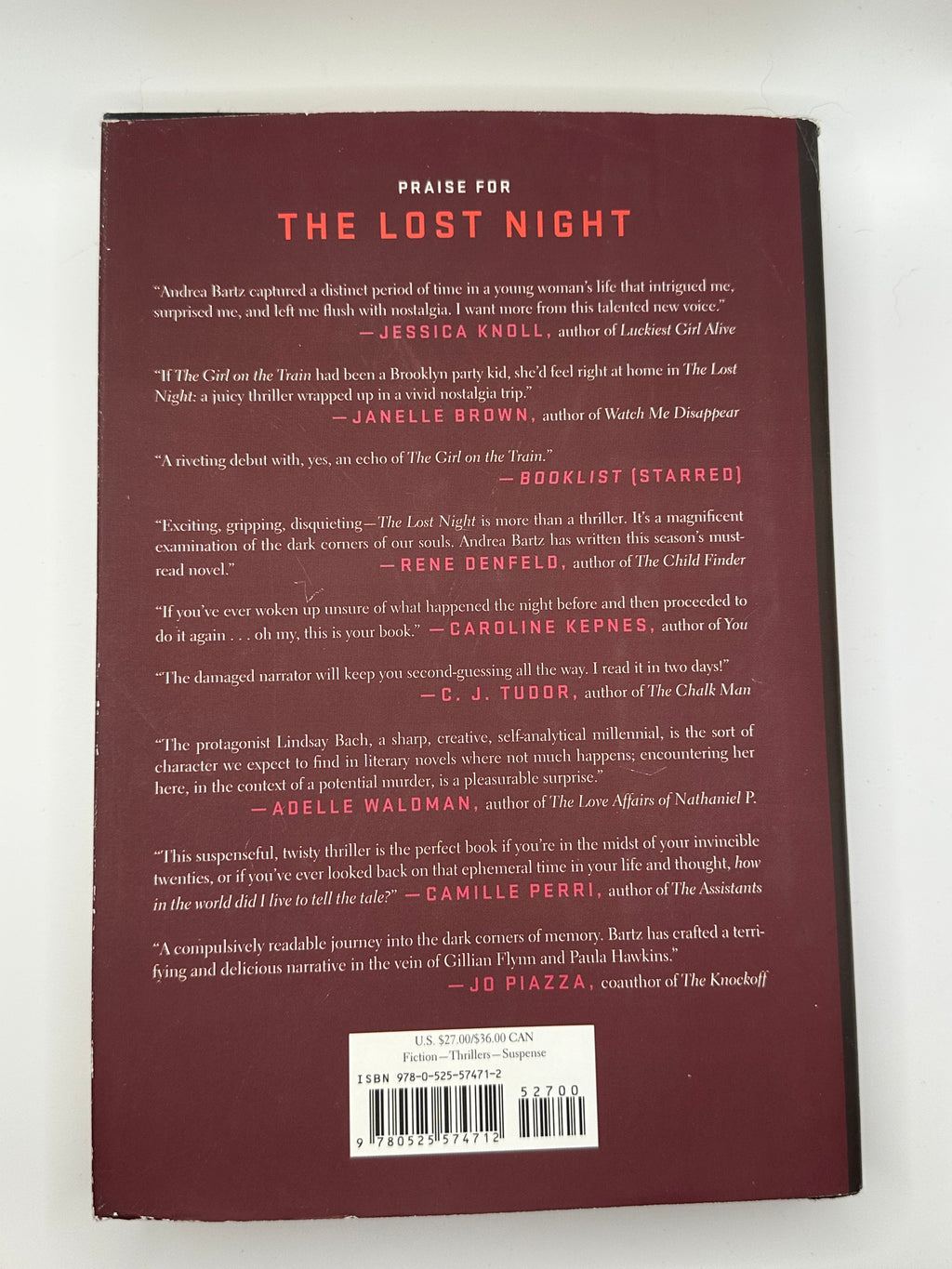The Lost Night | Andrea Bartz